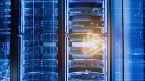 Data center with Amalga logo