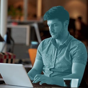 Software developer in coworking space